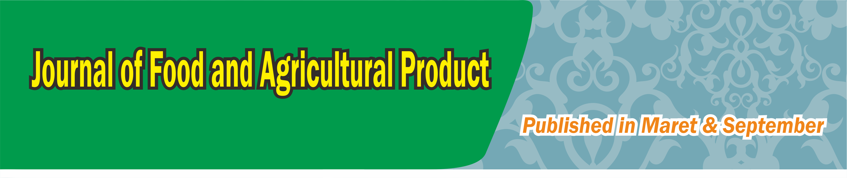 Journal of Food and Agricultural Product