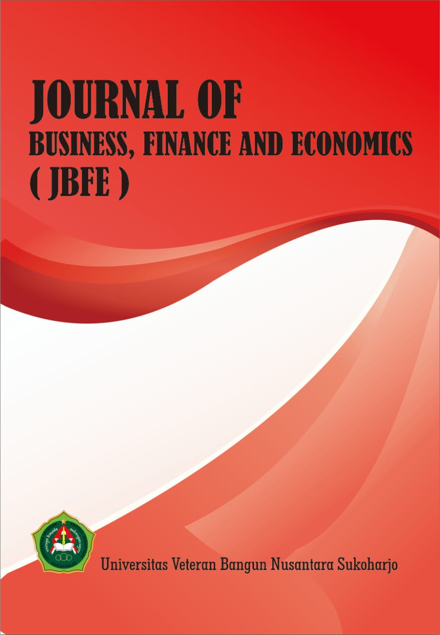 View Vol. 6 No. 1 (2025): Juni : Journal Of Business, Finance, and Economics (JBFE)