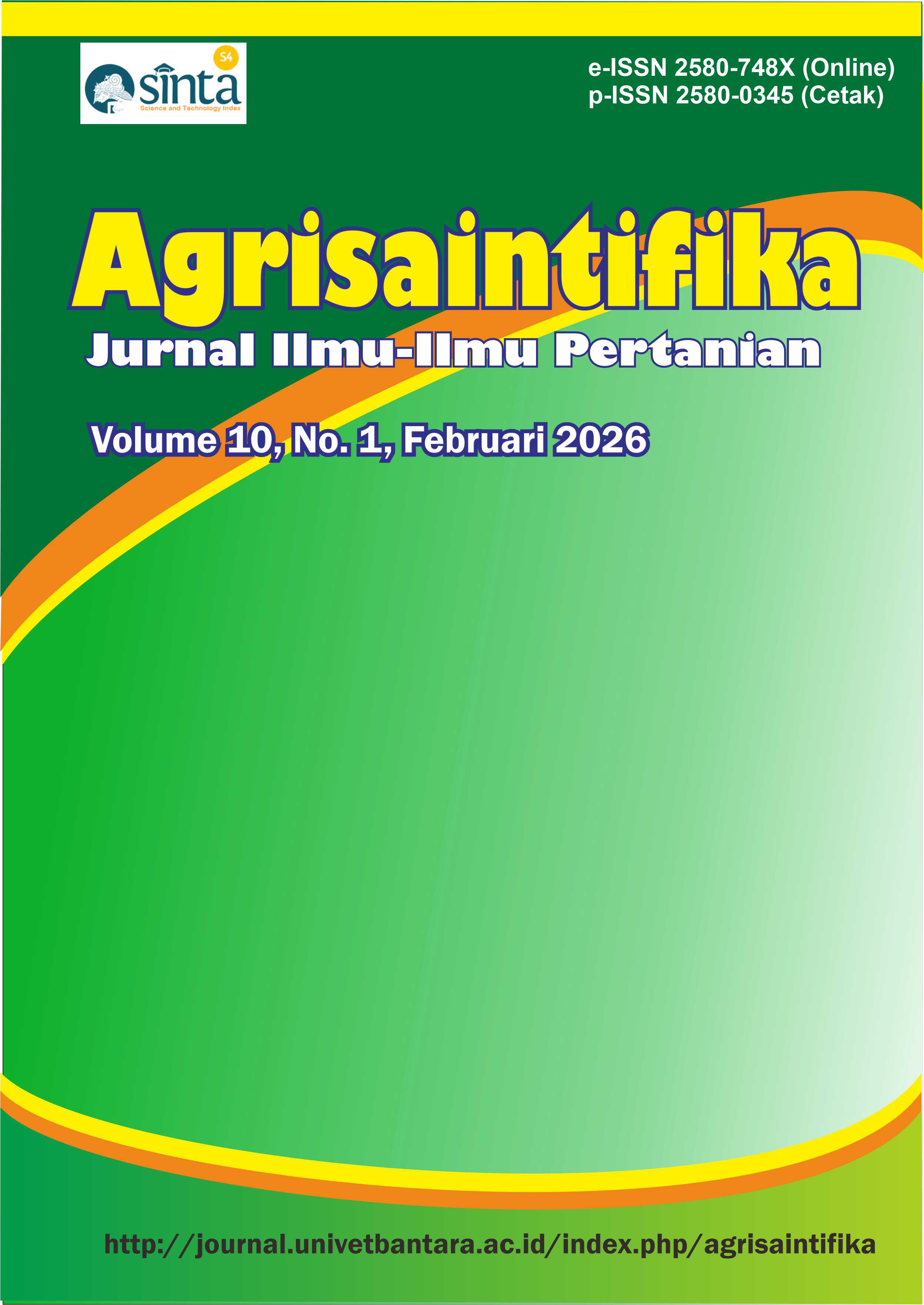 					View Vol. 10 No. 1 (2026): Agrisaintifika
				